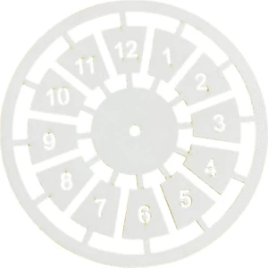 Ala Depo Ahşap Makrome Saat Kasnağı Beyaz 20 cm