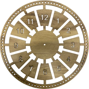 Ala Depo Ahşap Makrome Saat Kasnağı Açık Meşe 40 cm