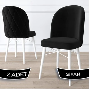 Concept Bika Serisi 2 Adet Mutfak Sandalyesi Beyaz Gürgen Ayaklı 1. Sınıf Babyface Kumaş