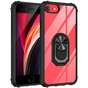 Heptek İletişim Apple iPhone Se 2020 Kılıf Arkası Şeffaf Kenarları Renkli Yüzüklü Tank Kapak (Mola)