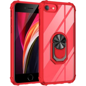 Heptek İletişim Apple iPhone Se 2020 Kılıf Arkası Şeffaf Kenarları Renkli Yüzüklü Tank Kapak (Mola)