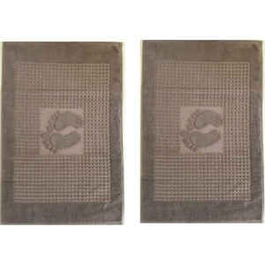 2li Winter Havlu Ayak Izli Paspas (50 x 70)-Kahve