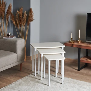 Just Home Kardelen Zigon Sehpa - Krem