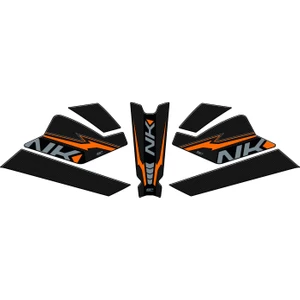 GP Kompozit CF Moto 250 NK 2023-2024 Uyumlu Tank Pad Seti Turuncu