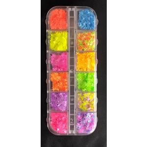 Gold Beauty Neon Renk Yıldızlı Tırnak Süsleme