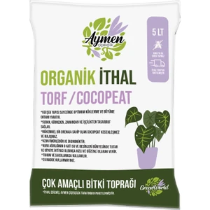 Aymen Çiçekçilik 5 Litre Organik Ithal Çok Amaçlı Bitki Toprağı - Her Türlü Çiçek, Fide, Fidan, Sebze Için