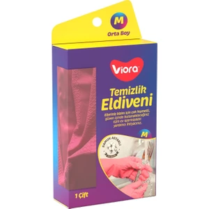 Temizlik ve Bulaşık Eldiveni M Medıum Pembe