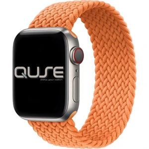 Solo Loop Örgü Kordon, Apple Watch Series SE/10/9/8/7/6/5/4/3/Ultra Uyumlu 49mm-46mm-45mm-44mm-42mm, Small, Turuncu
