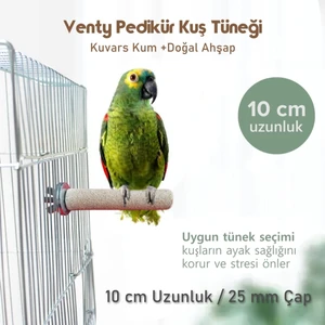 Venty Pedikür Papağan Tünek 25 mm Çap Uzunluk Seçenekli / 1 Adet - Kumlu Tünek- Zımpara Tünek