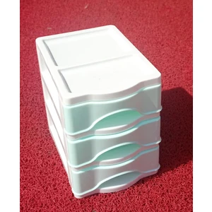 3 Çekmeceli Beyaz Mini Komidin 21X15 H:20 Plastik Ivır Zıvır Dikiş Nakış Vida Kutusu Kaşıklık Dolabı