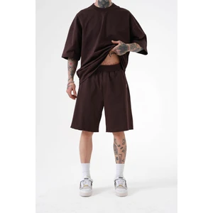 Premium Pamuklu Süprem Basic Şort Kahve