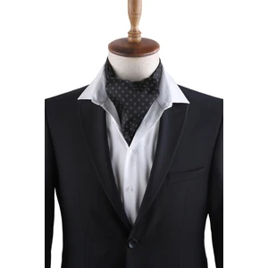 La Pescara Siyah Küçük Desen Erkek Fular K445