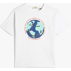 SmileyWorld® Tişört Lisanslı Kısa Kollu Bisiklet Yaka Pamuklu