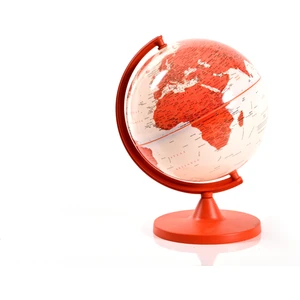 Işıksız Turuncu Dünya Küre ( Yerküre )  16 cm
