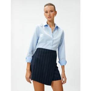 Basic Poplin Gömlek Uzun Kollu Pensli