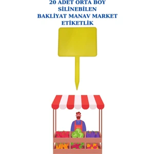 Manken İstanbul 20 Adet Küçük Boy Yaz Sil Sapla Bakliyat Etiketliği Manav Etiketliği Pazarcı Etiketi