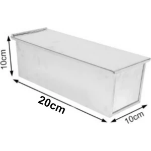 Nar Kalıp Baton Tost & Ekmek Kalıbı Kapaklı Paslanmaz Çelik 10 x 10 x 20 cm