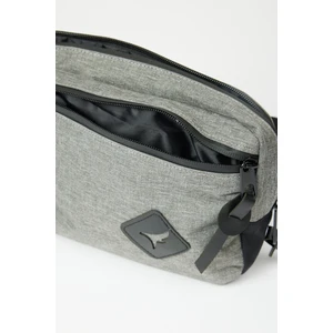 Altınyıldız Classics Erkek Gri-Siyah Çift Bölmeli Fermuarlı Bel Çantası