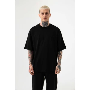 Oversize Basic Süprem Pamuklu T-Shirt Siyah