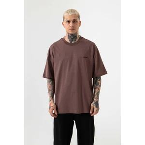 Oversize Basic Süprem Pamuklu T-Shirt Mürdüm