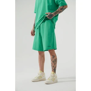 Oversize Basic Cepli Şort Yeşil