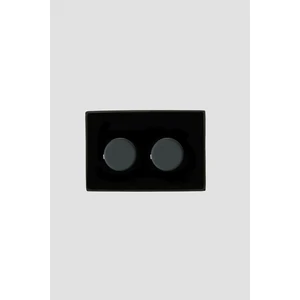 ALTINYILDIZ CLASSICS Erkek Siyah Metal Özel Hediye Kutulu Kol Düğmesi