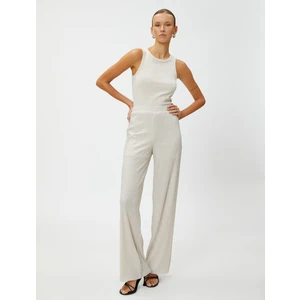 Beli Lastikli Pantolon Düz Paça