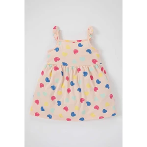 Kız Bebek Desenli Askılı Elbise A0209A523SM