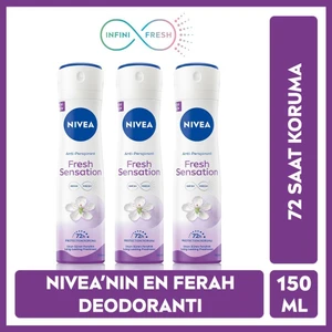 Fresh Sensation Kadın Sprey Deodorant 150 ml -72 Saat Anti-Perspirant Koruma Uzun Süren Ferahlık