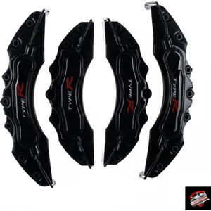 Honda Typer Yapıştırma Logolu Kaliper Kapağı 4'lü Set Siyah