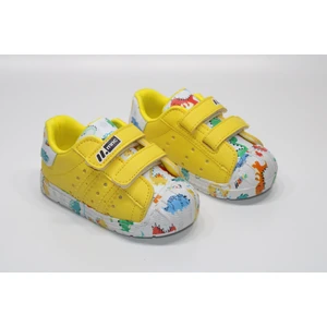 Minican Ortopedik Çok Hafif Taban Çift Cırtlı Kolay Giyim Çizgi Karakter Baskılı Çocuk Günlük Bebe Sneaker