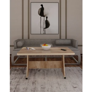 Tekerlekli Mdf Masa Orta Sehpa