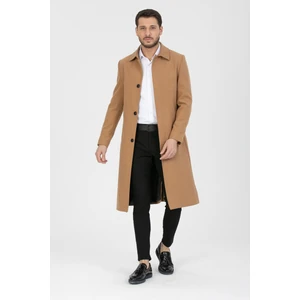 Mero Life Erkek Vizyon Dar Kesim Uzun Yün Karışımlı Kaşe Gömlek Yaka Palto&kaban