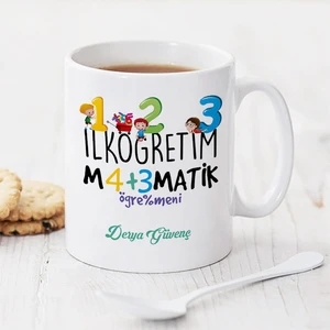 Ilk Öğretim Matematik Öğretmenine Hediye Kupa