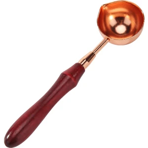 Ahşap Saplı Retro Mum Mühürü Eritme Kaşığı Rose Gold