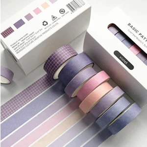 Vox Art Washi Dekor Bant Seti 8'li Mix Ölçü x 4 mt -VIYOLET-698