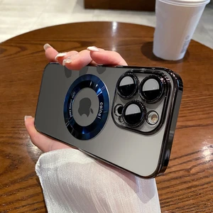 iPhone 13 Pro Kılıf Magsafe Şarj Özellikli Lens ve Toz Korumalı Şık Logo Tasarımlı Sert Ince