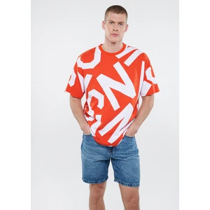 Erkek Baskılı Turuncu Tişört 0610271-80644