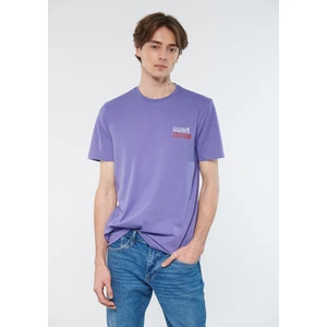 Erkek Mavi Jeans Baskılı Mor Tişört 066841-34637