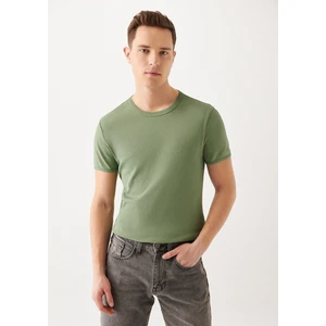 Erkek Yeşil Basic Tişört 063747-33406