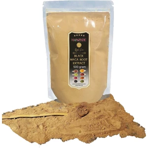 Hanzade Bitkisel Black Maca Root Powder Extract Lepidium Siyah Maka Kökü Tozu Ekstraktı Lepidyum 500 gr