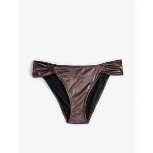 Bikini Altı Parlak Yanları Drape Detaylı Normal Bel