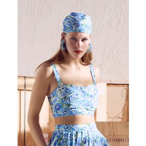 Korse Büstiyer Çiçekli Askılı