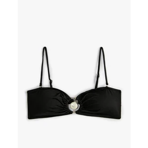 Bikini Üstü Metal Aksesuarlı Çıkarılabilir Askılı