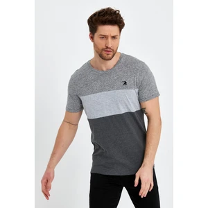 Bisiklet Yaka Kısa Kollu Desenli Penye Erkek Tshirt