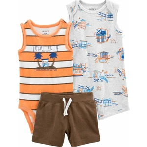 Erkek Bebek Tulum Set 3'lü Paket