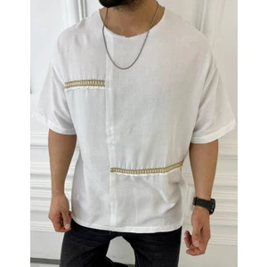Elku Moda T-Shirt Nefes Alabilen Terletmez Oversize Salaş Keten Tişört