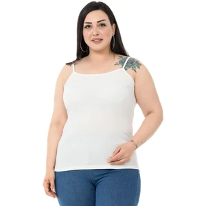 Disentis Modest Büyük Beden Ip Askılı Bürümcük Beyaz Body