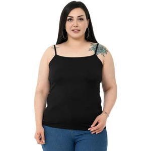 Disentis Modest Büyük Beden Ip Askılı Bürümcük Siyah Body