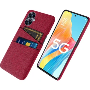 Realme C55 Cep Telefon Kılıfı Sert Pc + Bez Çift Kart Yuvaları Telefon Kapağı (Yurt Dışından)
